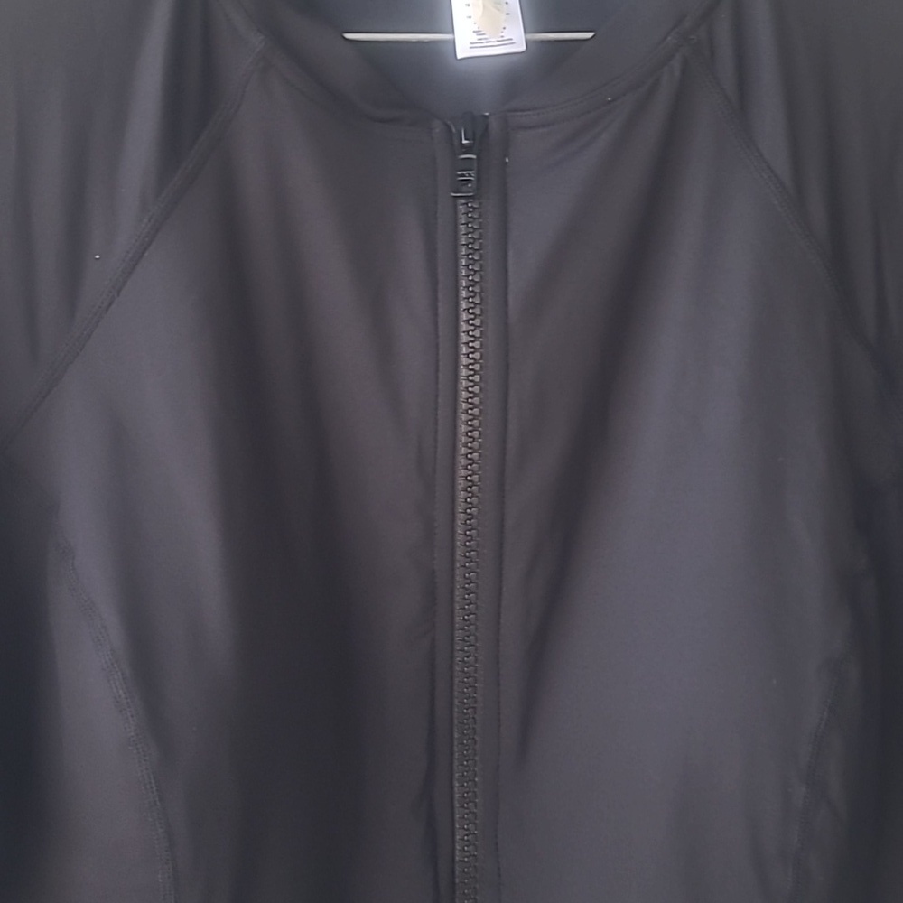 Sea Level Swim Size 12 Black Long Sleeve Zip Front One Piece Swimsuit - Picture 4 of 8